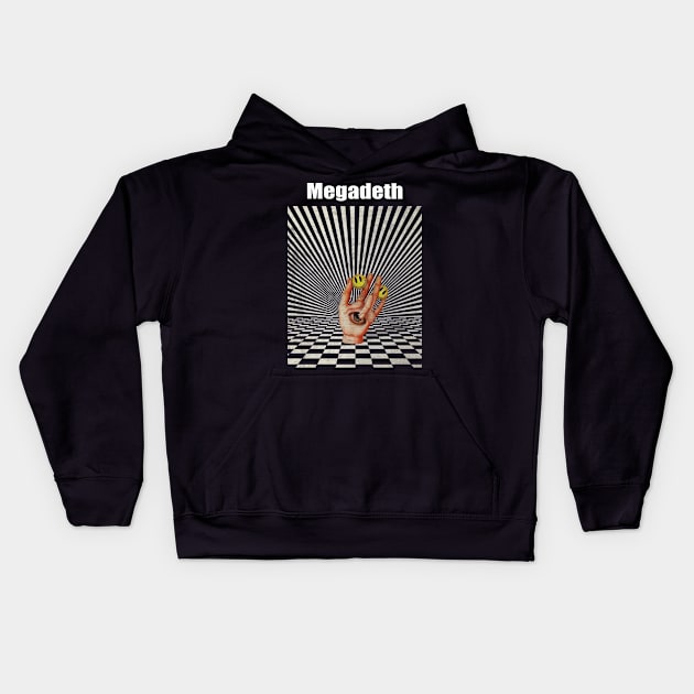 Illuminati Hand Of Megadeth Kids Hoodie by Beban Idup